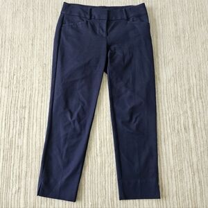Navy Ankle Cropped Pants